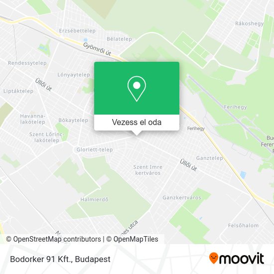 Bodorker 91 Kft. térkép