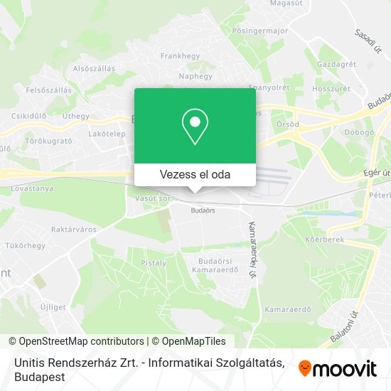 Unitis Rendszerház Zrt. - Informatikai Szolgáltatás térkép