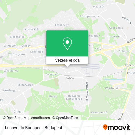 Lenovo do Budapest térkép