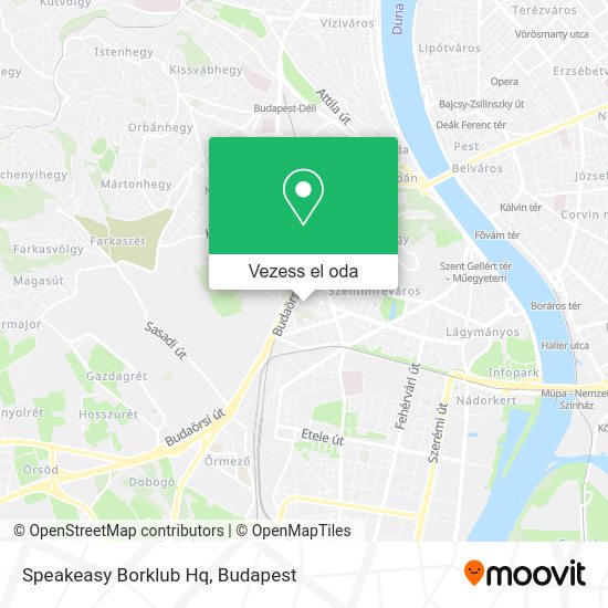 Speakeasy Borklub Hq térkép