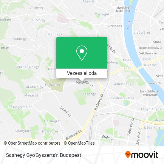 Sashegy Gyo'Gyszerta'r térkép
