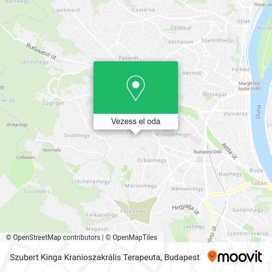 Szubert Kinga Kranioszakrális Terapeuta térkép