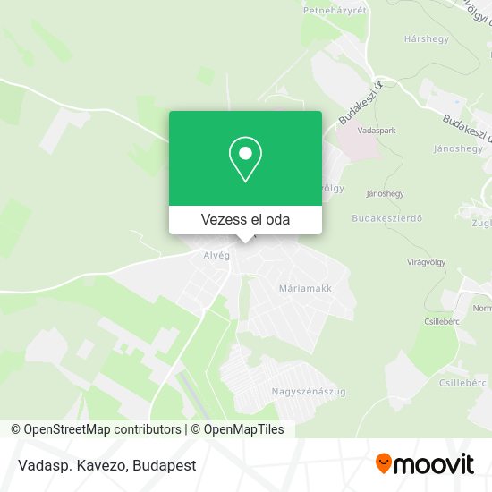 Vadasp. Kavezo térkép