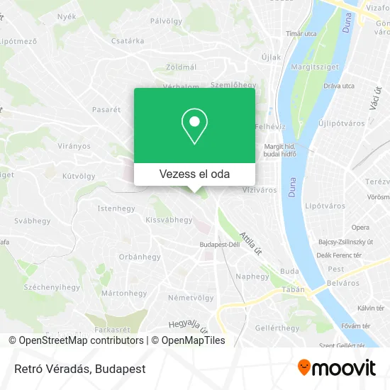 Retró Véradás térkép