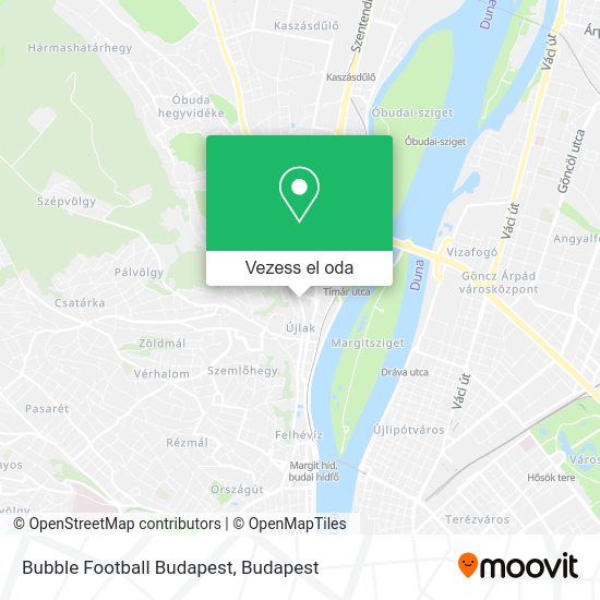 Bubble Football Budapest térkép