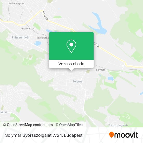 Solymár Gyorsszolgálat 7/24 térkép