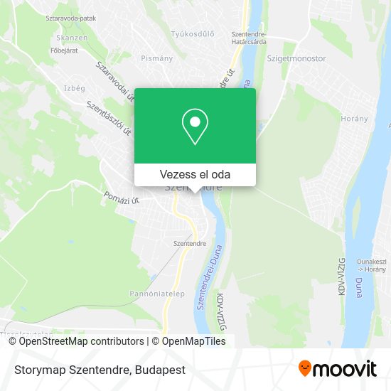 Storymap Szentendre térkép