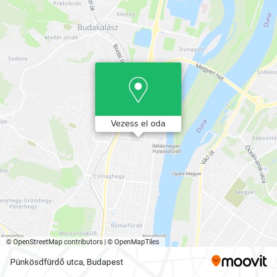 Pünkösdfürdő utca térkép
