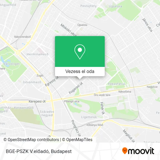 BGE-PSZK V.előadó térkép