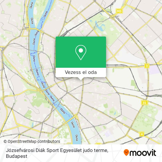 Józsefvárosi Diák Sport Egyesület judo terme térkép