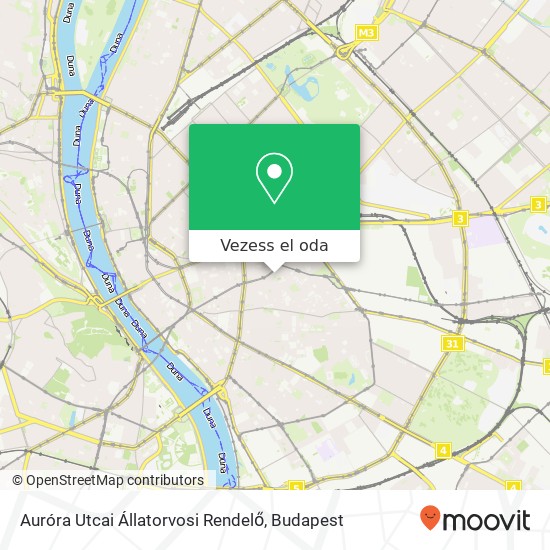 Auróra Utcai Állatorvosi Rendelő térkép