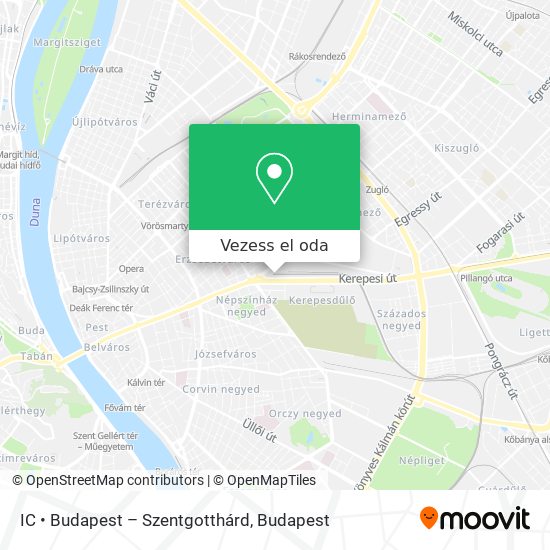 IC • Budapest – Szentgotthárd térkép