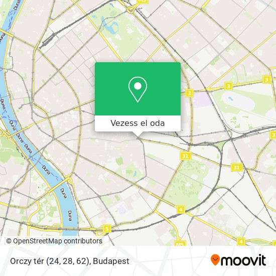 Orczy tér (24, 28, 62) térkép