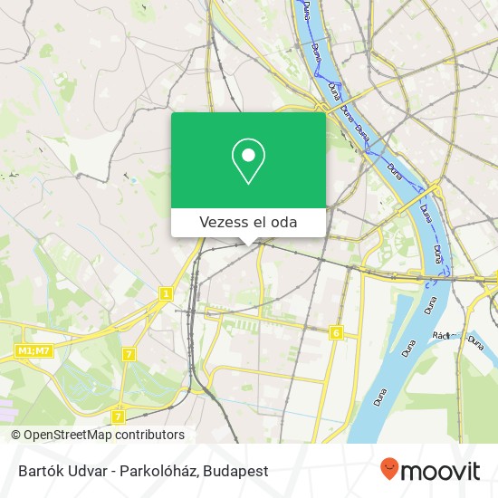 Bartók Udvar - Parkolóház térkép