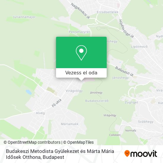 Budakeszi Metodista Gyülekezet és Márta Mária Idősek Otthona térkép