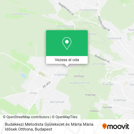 Budakeszi Metodista Gyülekezet és Márta Mária Idősek Otthona térkép