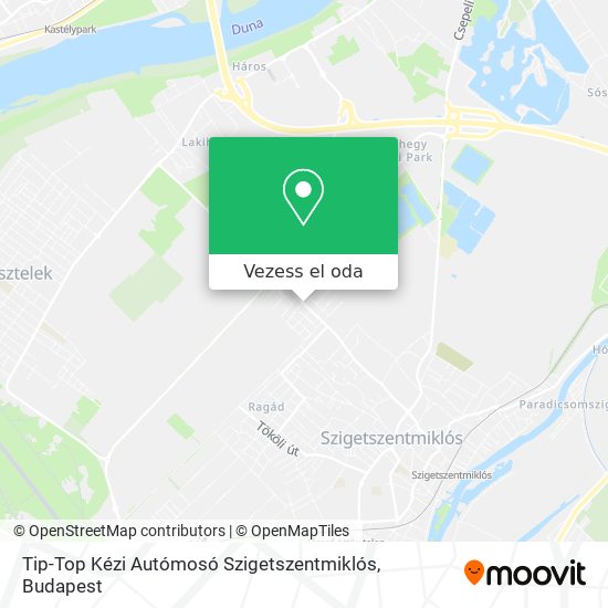 Tip-Top Kézi Autómosó Szigetszentmiklós térkép