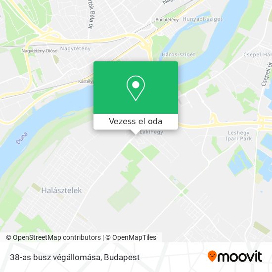 38-as busz végállomása térkép