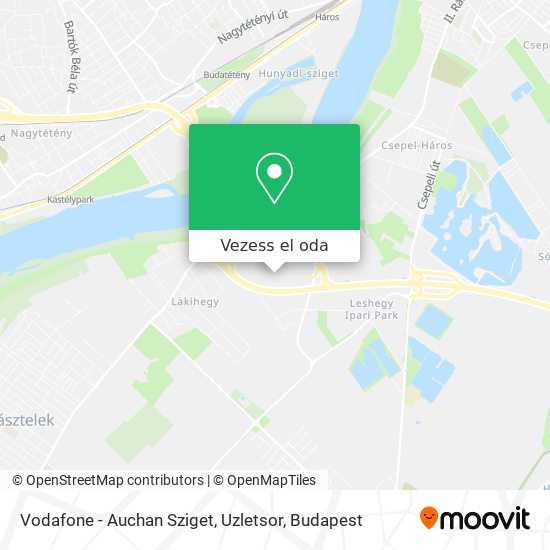 Vodafone - Auchan Sziget, Uzletsor térkép