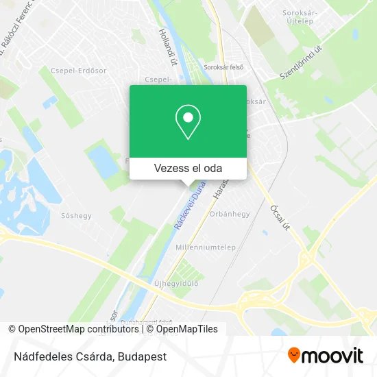 Nádfedeles Csárda térkép