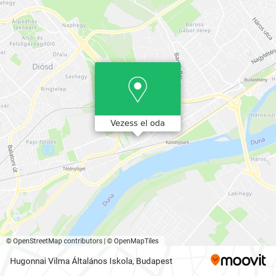 Hugonnai Vilma Általános Iskola térkép