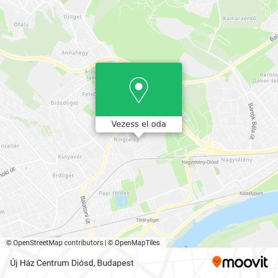 Új Ház Centrum Diósd térkép