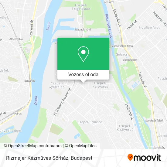 Rizmajer Kézműves Sörház térkép