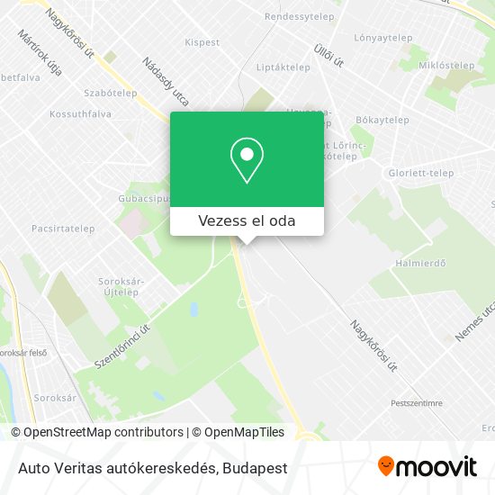 Auto Veritas autókereskedés térkép