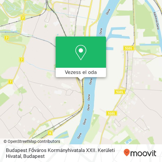 Budapest Főváros Kormányhivatala XXII. Kerületi Hivatal térkép