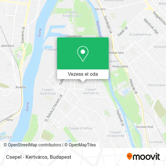 Csepel - Kertváros térkép