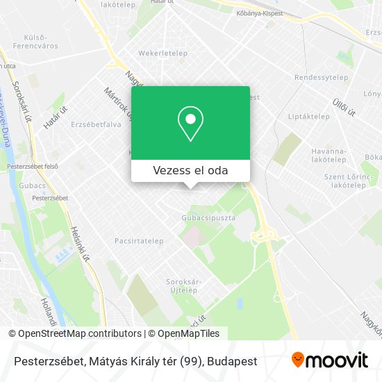 Pesterzsébet, Mátyás Király tér (99) térkép