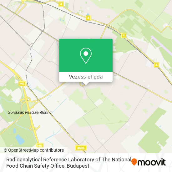 Radioanalytical Reference Laboratory of The National Food Chain Safety Office térkép