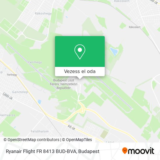 Ryanair Flight FR 8413 BUD-BVA térkép