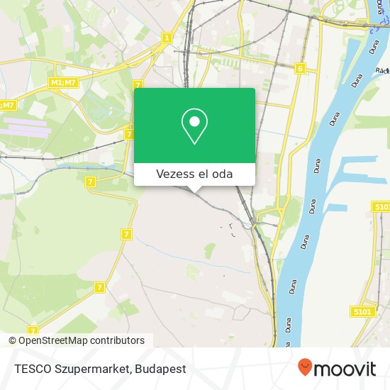 TESCO Szupermarket térkép