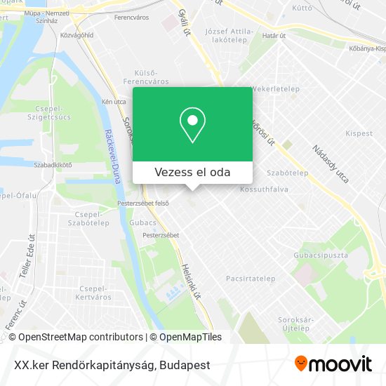 XX.ker Rendörkapitányság térkép