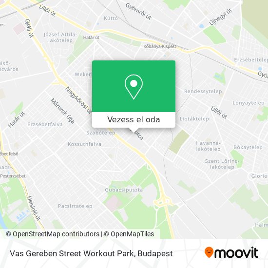 Vas Gereben Street Workout Park térkép