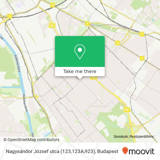 Nagysándor József utca (123,123A,923) térkép