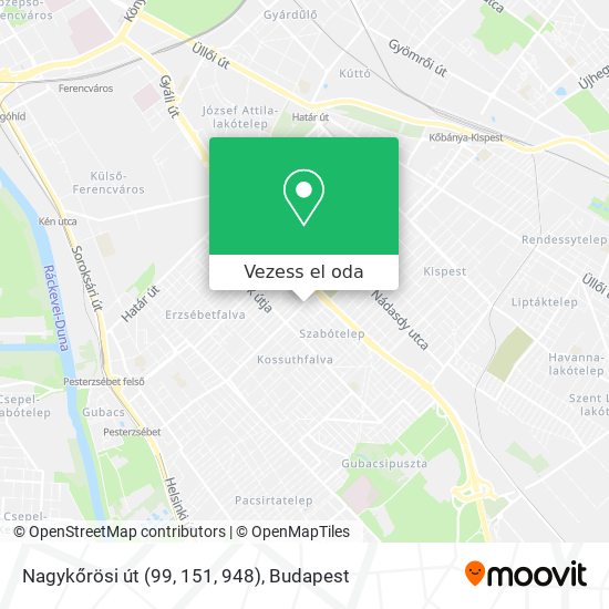 Nagykőrösi út (99, 151, 948) térkép