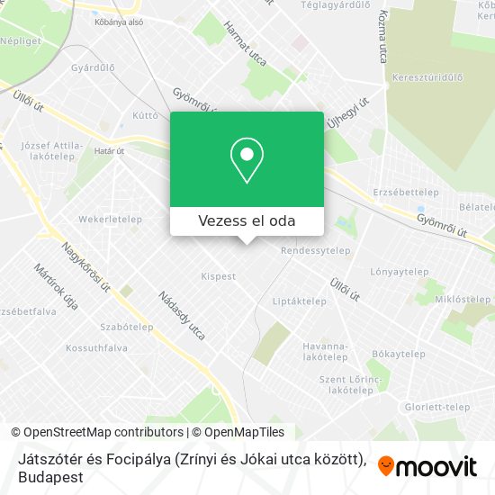 Játszótér és Focipálya (Zrínyi és Jókai utca között) térkép