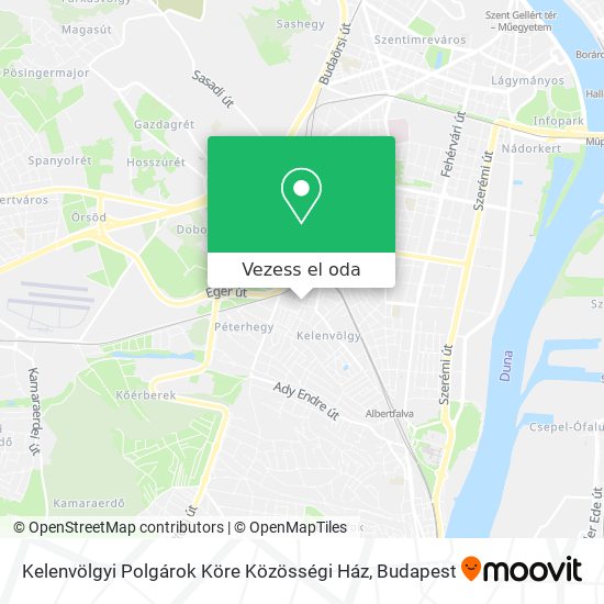 Kelenvölgyi Polgárok Köre Közösségi Ház térkép