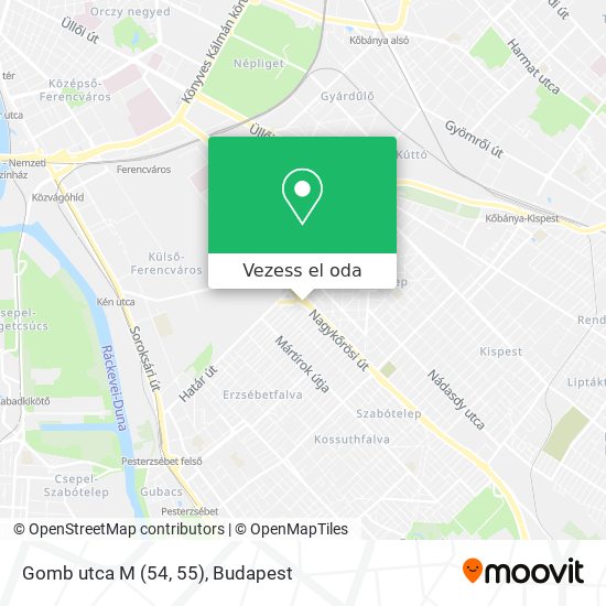Gomb utca M (54, 55) térkép