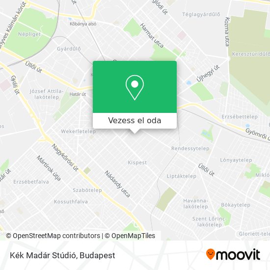 Kék Madár Stúdió térkép