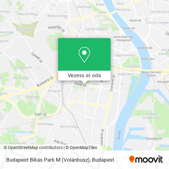 Budapest Bikás Park M (Volánbusz) térkép