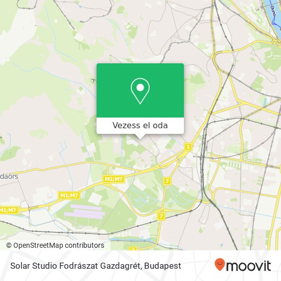 Solar Studio Fodrászat Gazdagrét térkép