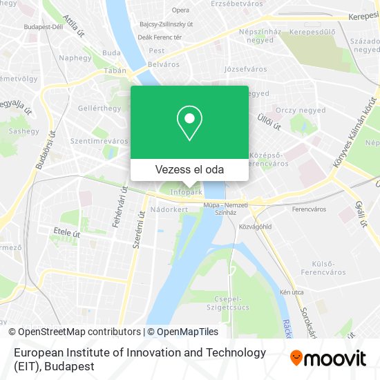 European Institute of Innovation and Technology (EIT) térkép