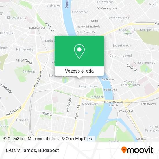 6-Os Villamos térkép