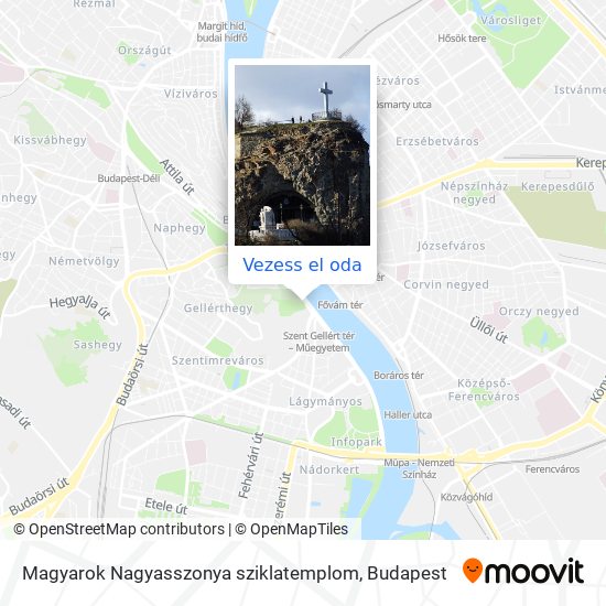 Magyarok Nagyasszonya sziklatemplom térkép