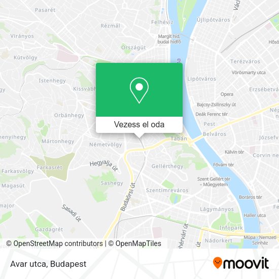 Avar utca térkép