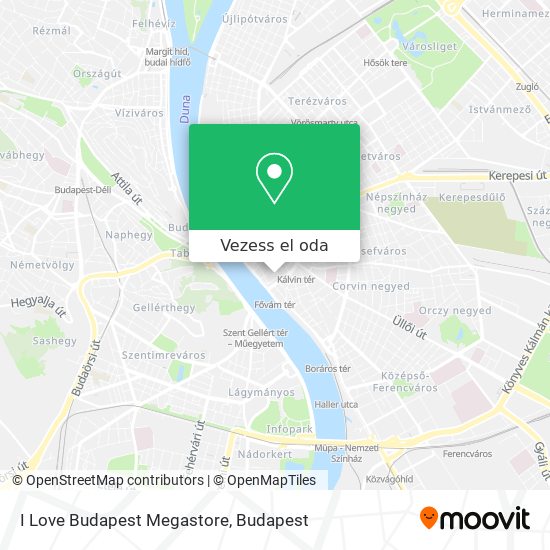 I Love Budapest Megastore térkép