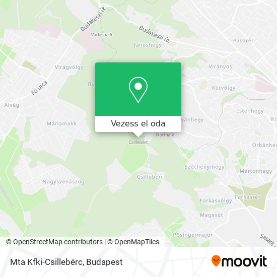 Mta Kfki-Csillebérc térkép
